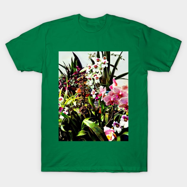 Orchids in the Garden Center T-Shirt by SusanSavad